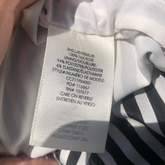 Alice + Olivia Alba Striped Tie-waist Silk Top - Picture 7 of 7